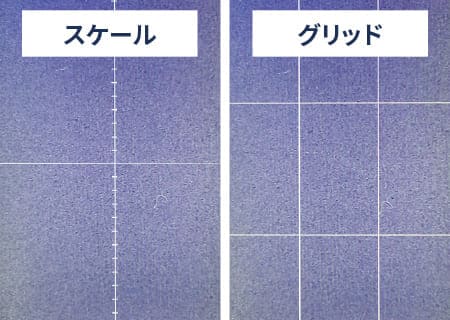 スケールとグリッド2種類のサンプル画像