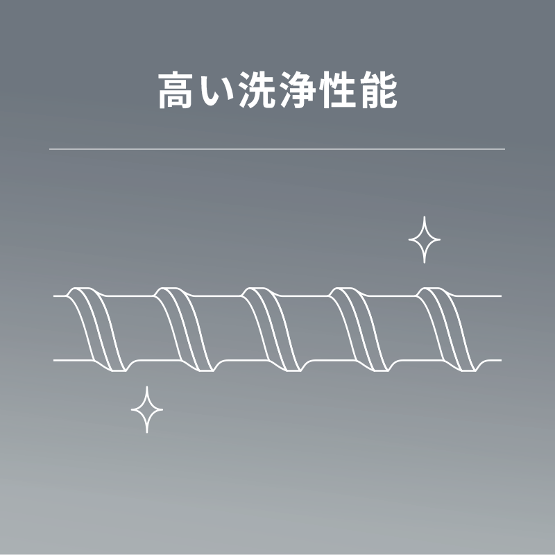 高い洗浄性