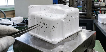【射出成形】黒点（異物混入）の原因と対策｜発生メカニズムとパージによる解決策
