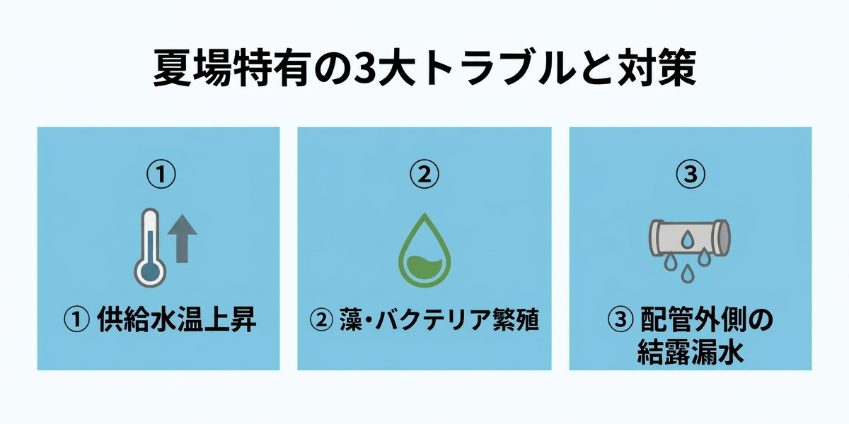 夏場特有の3大トラブルと対策
