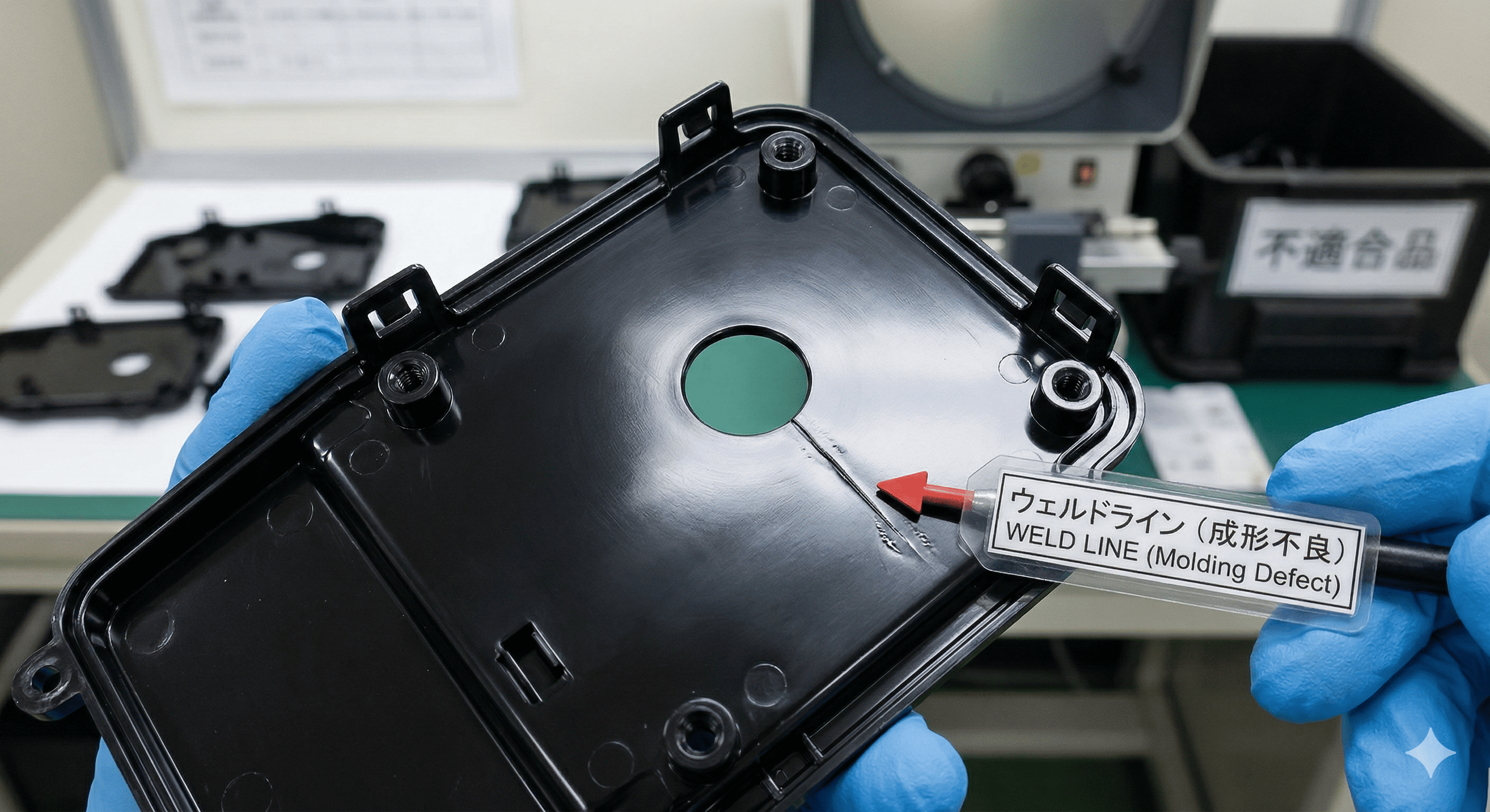 【射出成形】ウェルドラインの原因と対策｜発生メカニズムと強度・外観の改善策