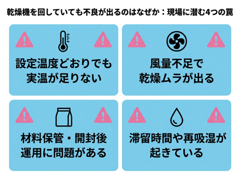 樹脂乾燥管理に潜む4つの罠