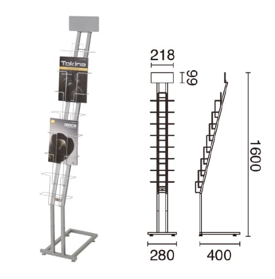 使いやすくシンプルなA4判カタログスタンド：【TCS-1】 A4判 7段 42717