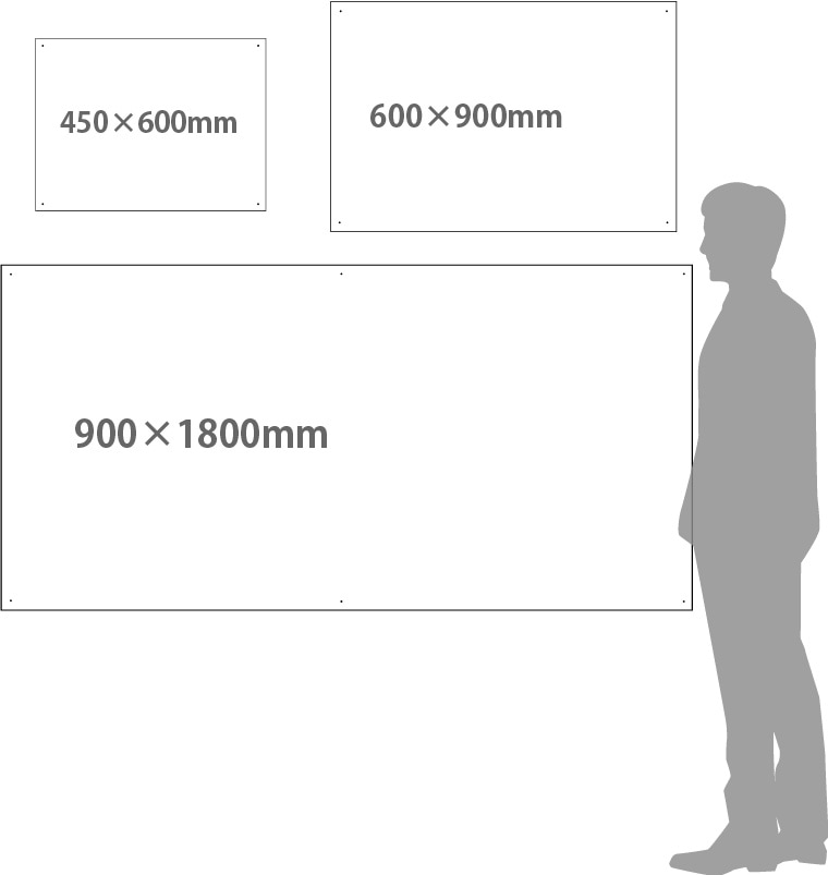 店舗良い プレート看板 アルミ複合板 注意看板 屋外使用 w75cm h30cm Attention-65