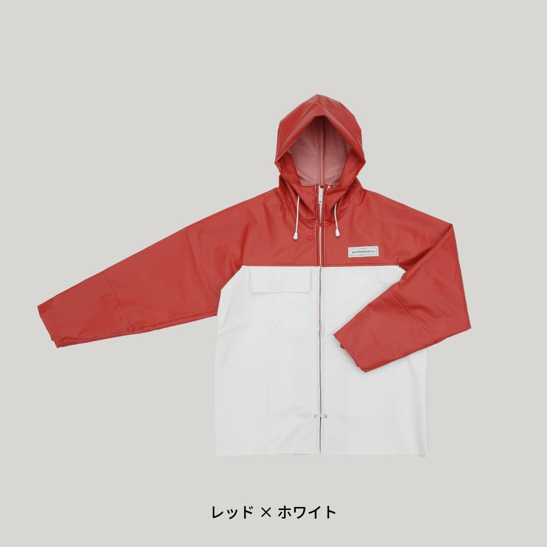 PVCジャケット レッド×ホワイト