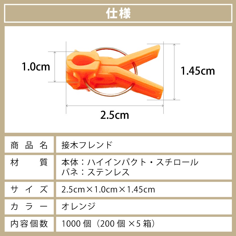 1000個接木フレンドオレンジ