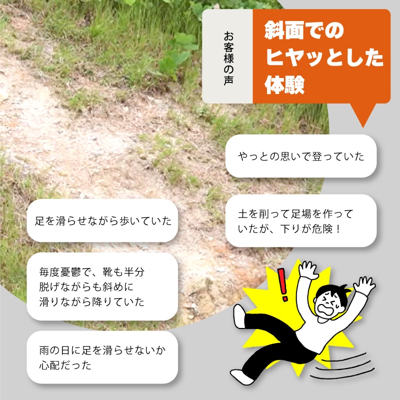 プラスワイズ本店｜2個 プラ 仮設階段 500mm幅 対応傾斜角度30-45度 杭
