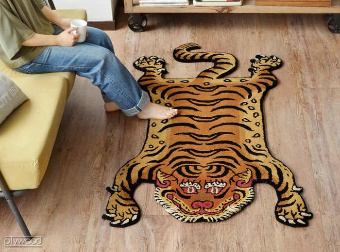 チベタンタイガーラグ スモール DETAIL Tibetan Tiger Rug Sサイズ 