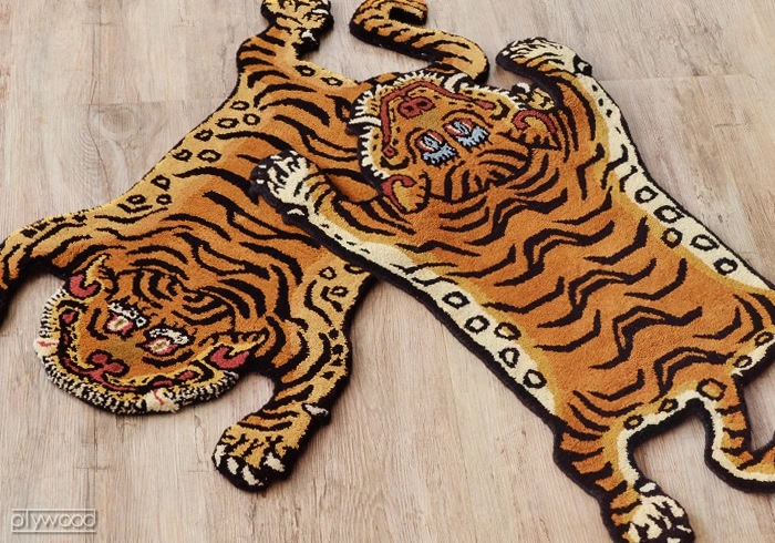 チベタンタイガーラグ スモール DETAIL Tibetan Tiger Rug Sサイズ