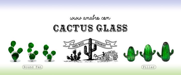 アマブロ カクタス グラス オーナメント《Lサイズ》 amabro Cactus