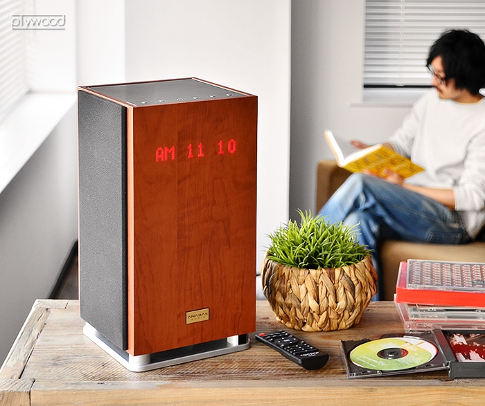 アナバス CDクロックラジオシステム AA-001 ANABAS CD CLOCK RADIO SYSTEM-plywood