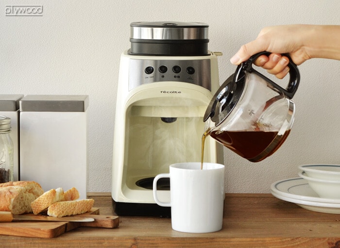 レコルト グラインドアンドドリップコーヒーメーカー フィーカ recolte Grind ＆ Drip Coffee Maker FIKA [RGD-1]  | 新着 | plywood(プライウッド)