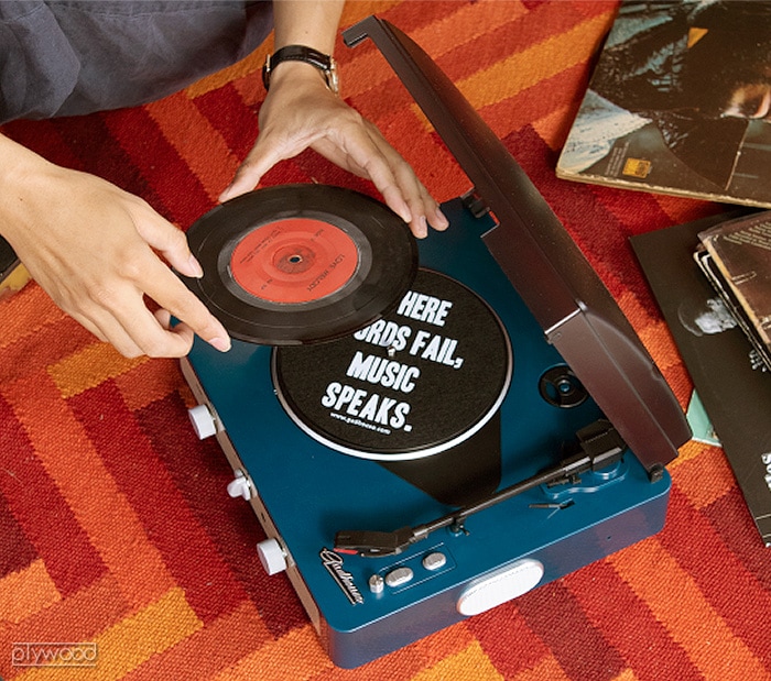 BRAD RETRO RECORD PLAYER-plywood