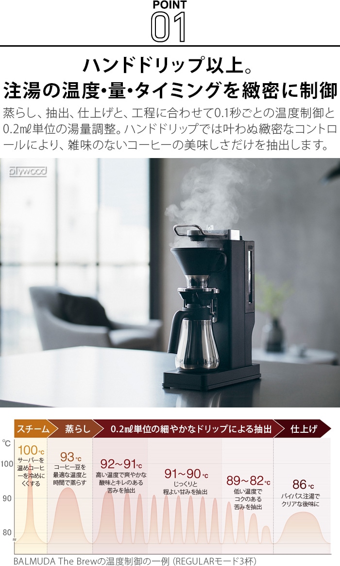 レビュー高評価 バルミューダ コーヒーメーカー k06A-bk