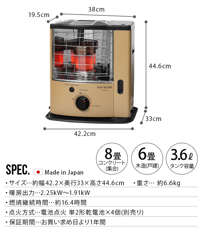 トヨトミ　ギアミッション　RS-GE23 ストーブ