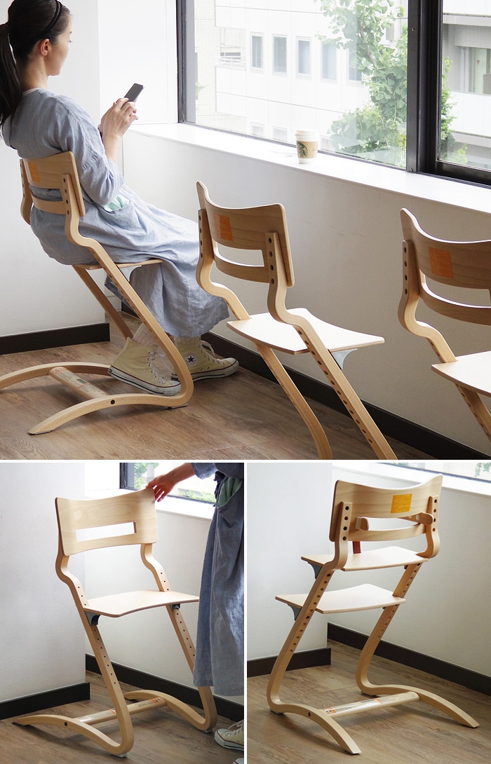 リエンダー ハイチェア+セーフティーバー+クッションセット Leander high chair-plywood