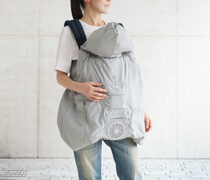 色グレー《新品未使用品》空調抱っこ紐カバー 空調服 抱っこ紐 Baby