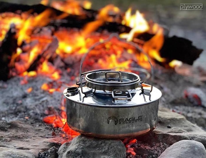 イーグルプロダクツ キャンプファイヤーケトル EAGLE Products Campfire Kettle　0.7L ST200-plywood