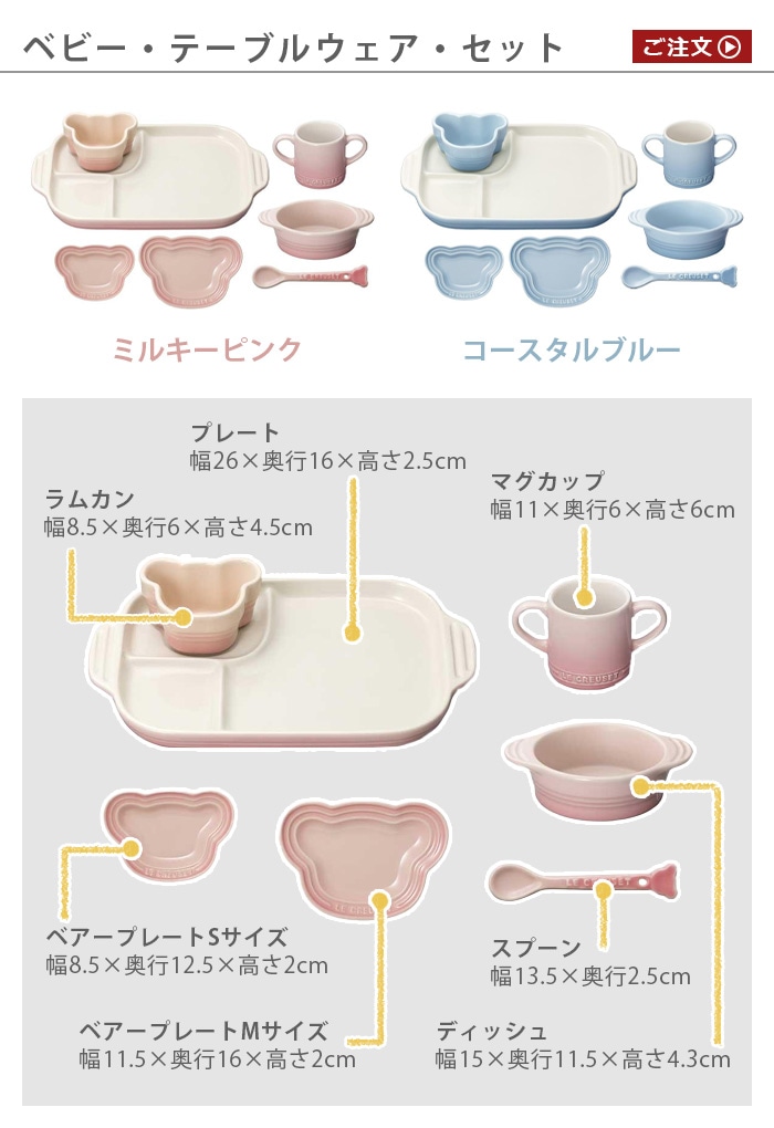 ル・クルーゼ ベビー テーブルウェア セット ベビー食器