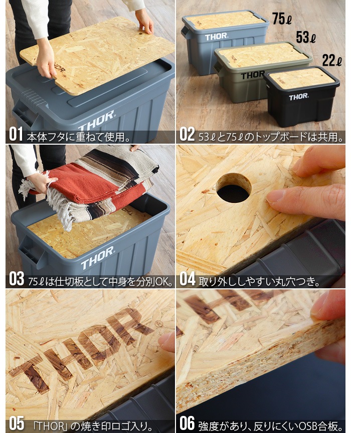 トップボード for ソーラージトート Top board for Thor large totes [22L] | 収納,ボックス |  plywood(プライウッド)