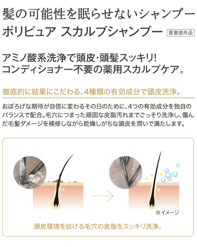 定期》薬用ポリピュアEX＋ポリピュア スカルプ シャンプーの購入