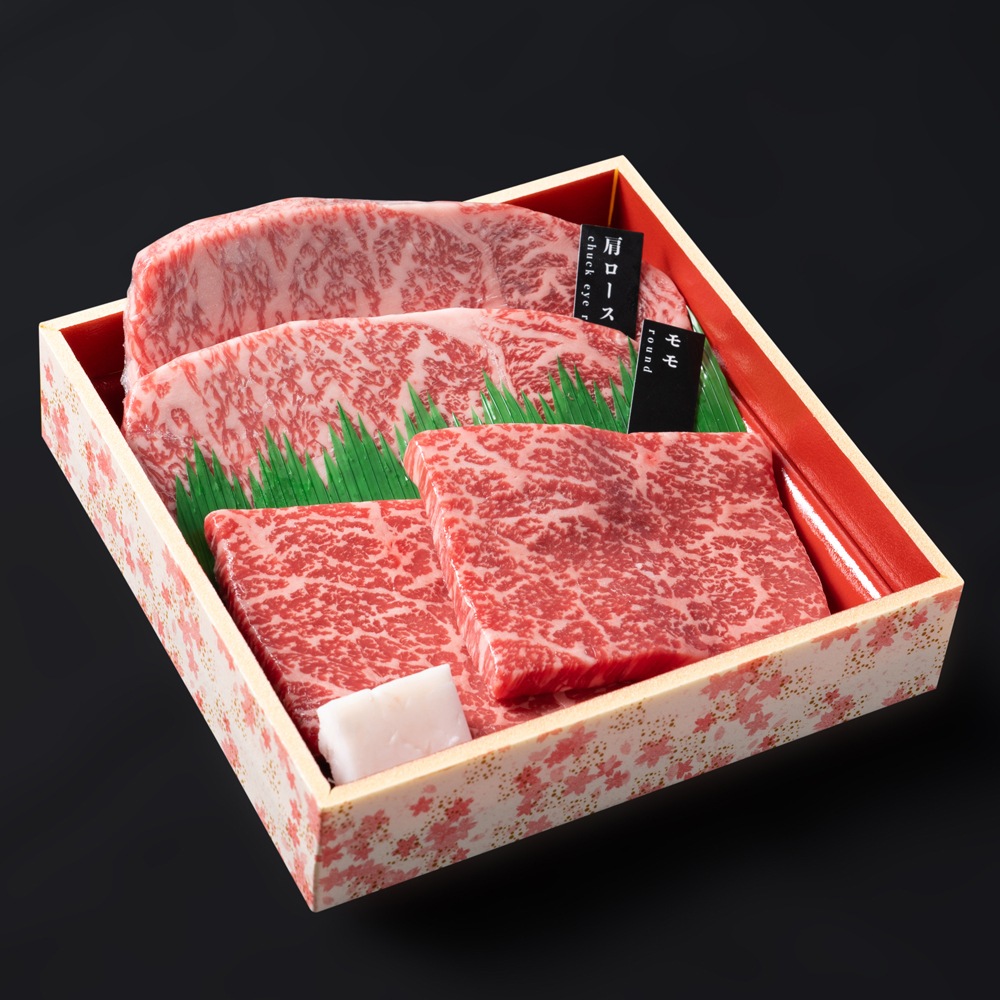 和牛ステーキ箱 二種類の部位を詰め合わせた肉箱