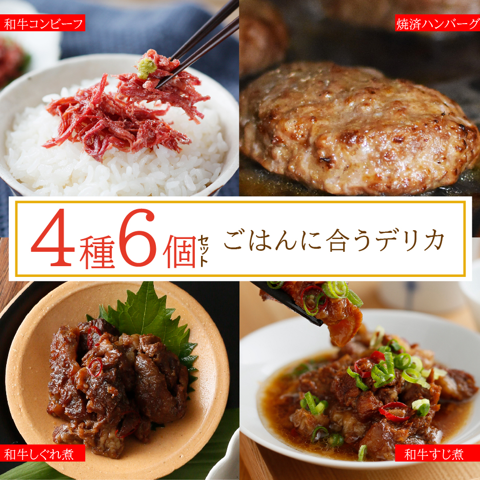 ごはんのお供 和牛 デリカ 4種合計6個