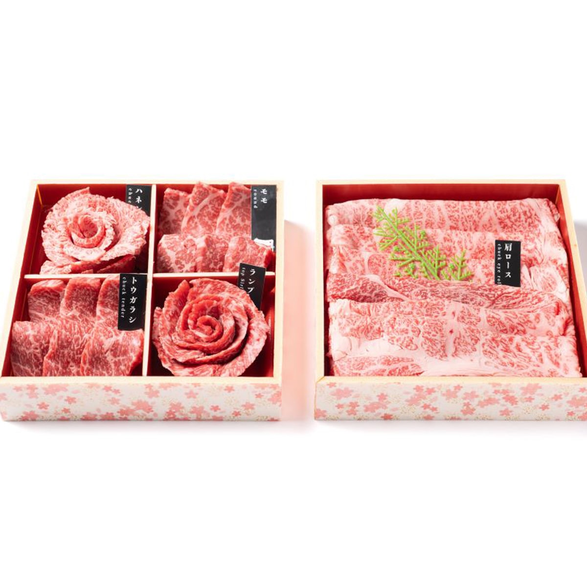 「肉箱2段重」近江牛・宮崎牛・厳選和牛食べ比べ計520gを詰合せ