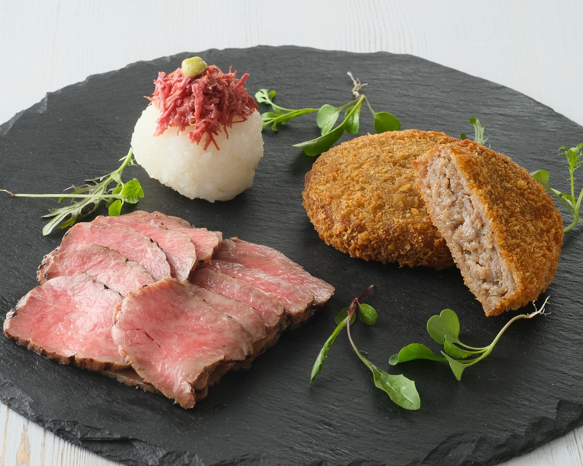 池口名物Bセット（ミンチカツ、和牛コンビーフ、和牛ローストビーフ）