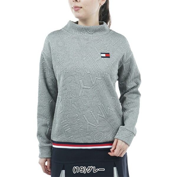 トミーヒルフィガー 2022年秋冬モデル レディース ロゴジャガード スウェットシャツ THLA258 【22】TOMMY  HILFIGER-パワーゴルフ（PowerGolf）本店