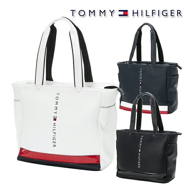 トミーヒルフィガーTHMG3FB5トートバッグ ホワイト/レッド 新品 トミー