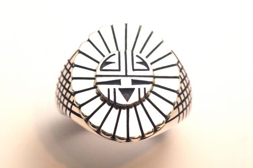 ホピ族 GARY&ELSIE YOYOKIE サンフェイス21号 リング HOPI Gary