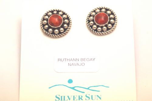 ナバホ族 Ruth Ann Begay作 ターコイズ ペンダント シルバー ナバホピアス Ruth Ann Begay作 《Appachi Copper》 ｜ POWWOW