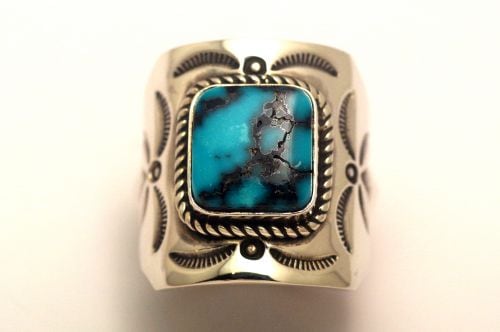 【POWWOWナゲッツ】 ナバホリング ハーマン・スミス作 《アパッチブルー》 22号