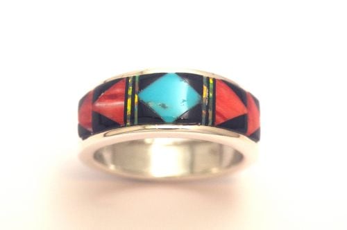 ズニ・インレイリング Bailey Gia作 《ターコイズ＆スパイニー