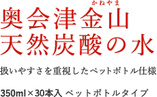 送料無料 奥会津金山 かねやま 天然炭酸の水 350ml ペットボトル 30本 奥会津金山 天然炭酸の水 国産天然炭酸水 オンラインショップ