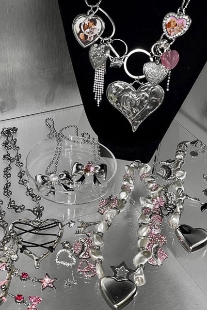 ✨ カラーストーン ジュエリー風 ネックレス レディース 韓国 Y2K きらきら ✨ カラーストーン ジュエリー風 ネックレス レディース 韓国