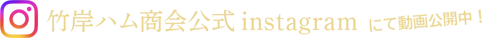 ⽵岸ハム商会公式 instagram にて動画公開中！