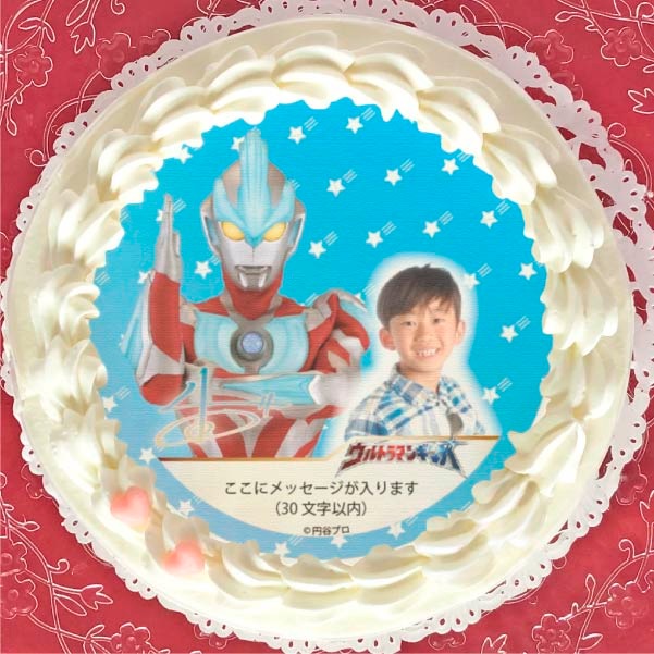 写真メッセージ入り プリケーキ（ウルトラマンギンガ）[ウルトラマンシリーズ] 5号 15cm