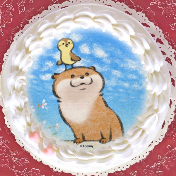 プリケーキ(うろこ雲柄)【特典／丸型缶バッジ付き】[可愛い嘘のカワウソ] 5号 15cm