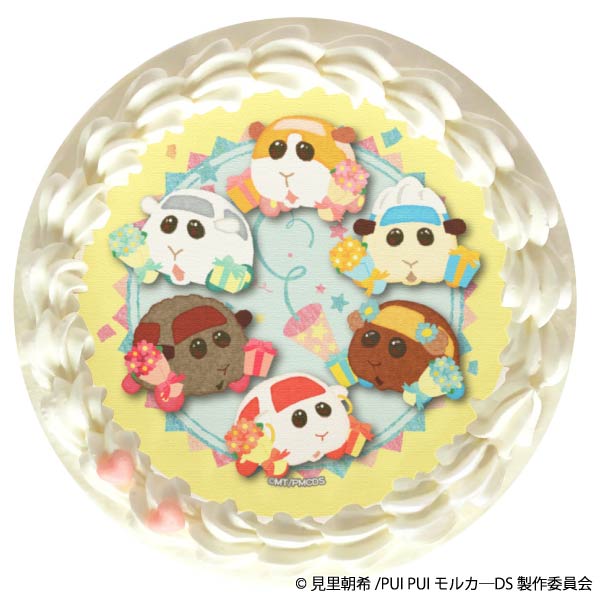 プリケーキ(ポテト＆シロモ＆アビー＆チョコ＆テディ&ローズ)[PUI PUI モルカー] 5号 15cm 1