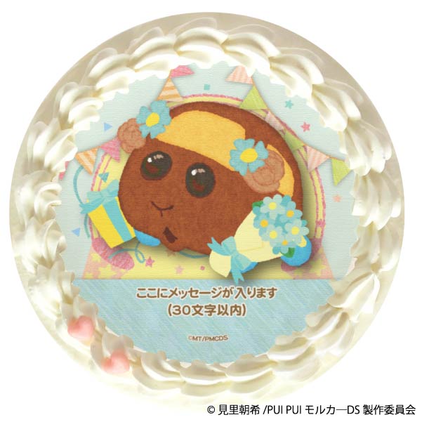 【メッセージ入り】 プリケーキ(チョコ)[PUI PUI モルカー] 5号 15cm 1