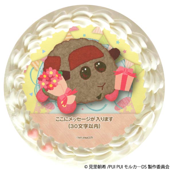 【メッセージ入り】 プリケーキ(テディ)[PUI PUI モルカー] 5号 15cm 1