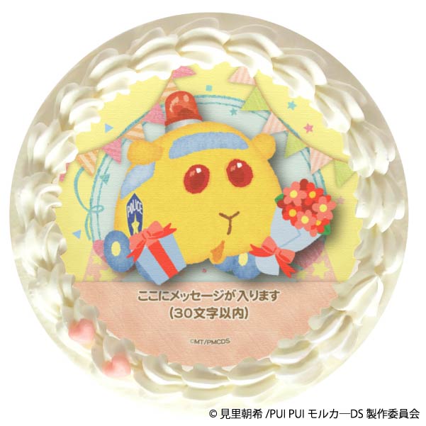 【メッセージ入り】 プリケーキ(パトモルカー)[PUI PUI モルカー] 5号 15cm 1