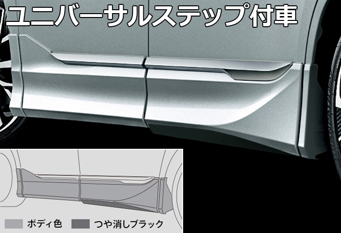 ヴォクシー90系専用 モデリスタ サイドスカート Sharp × VALOUR