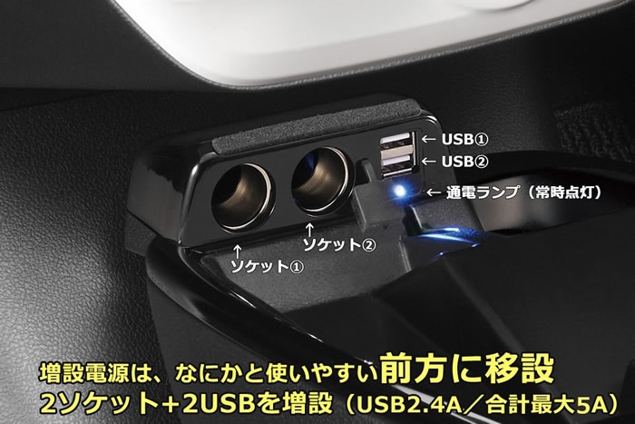 プリウス50系専用 USBポート付きグランコンソール(カーメイト)を販売中