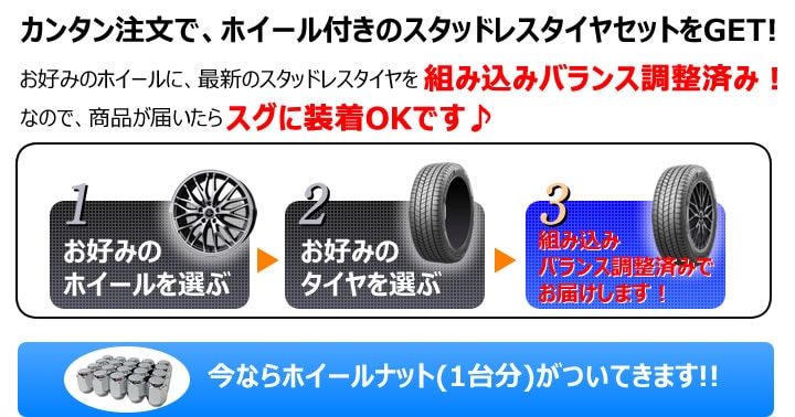 プリウス50系用スタッドレスタイヤ＆ホイールを販売中です。プリウス