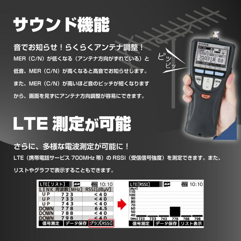 即配】 LCT5 デジタルレベルチェッカー ハンディー マスプロ電工 