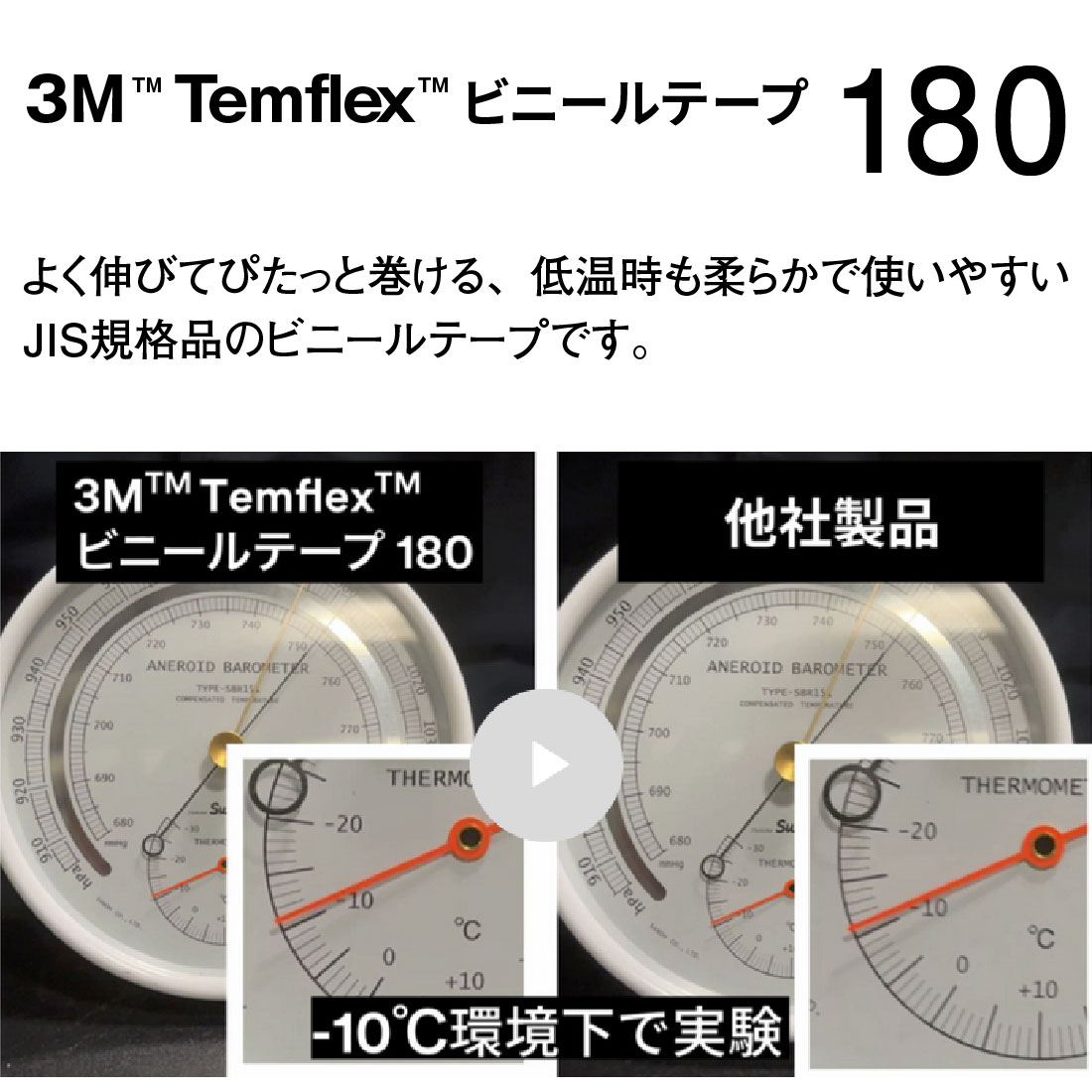 3M Temflex ビニールテープ 180 ブラック 10巻×6本 スコッチ#117後継品