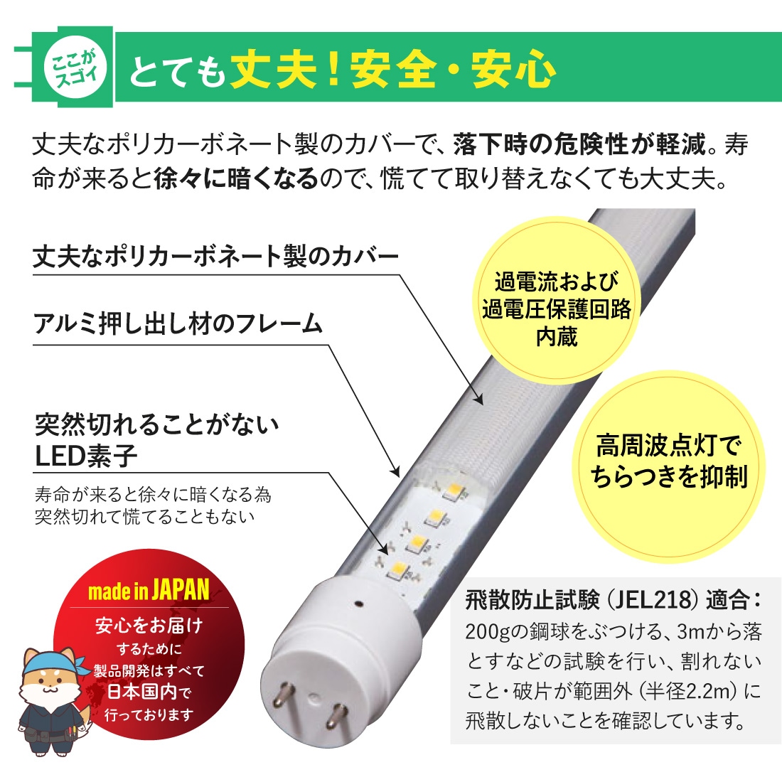 とても丈夫！安心安全